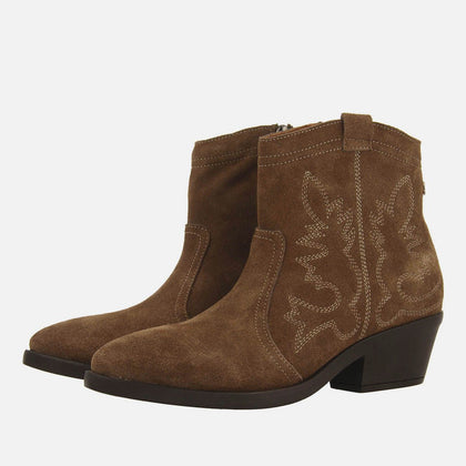 TAUPE SUEDE LEATHER COWBOY BOOTS