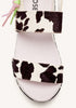 COW PRINT LEATHER SPORTY SANDALS