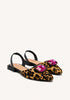 ART LEOPARD PRINT LEATHER MULES