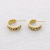 SMALL CRYSTAL LINE HOOPS