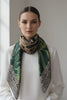 MULTI GREEN ART SILK FOULARD