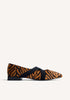 BROWN ANIMAL PRINT CHIC BALLET FLATS
