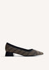 BLACK CHIC ELASTIC HEELED SHOES