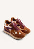 COW PRINT LEATHER WEDGE SNEAKER
