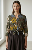 GREEN FINE SHIRT WITH SILK