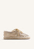GOLD HANDWOVEN LEATHER 3D SNEAKERS