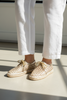 GOLD HANDWOVEN LEATHER 3D SNEAKERS