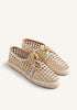 GOLD HANDWOVEN LEATHER 3D SNEAKERS