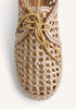 GOLD HANDWOVEN LEATHER 3D SNEAKERS