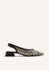 BLACK BEIGE LUXURY HEELED BALLERINAS
