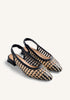 BLACK BEIGE LUXURY HEELED BALLERINAS