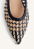 BLACK BEIGE LUXURY HEELED BALLERINAS