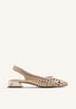 GOLD BEIGE LUXURY HEELED BALLERINAS