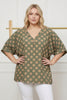 OVERSIZED POLKA DOTS V BLOUSE IN MANY COLOURS