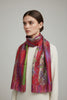 MULTI RED ART SILK FOULARD