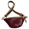 MINI. MARSALA RED 3D LEATHER BELT BAG