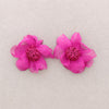 ART FLOWER STATEMENT EARRINGS