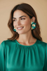 HALF FLOWER STATEMENT EARRINGS