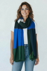 GREEN AND BLUE GEOMETRIC ART SOFT SCARF