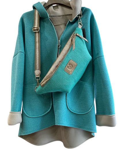 TIFANNY BLUE NEOPRENE JACKET