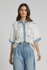 WHITE CHIC 3D SILVER DETAILS 3D SHIRT