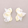 HALF FLOWER STATEMENT EARRINGS