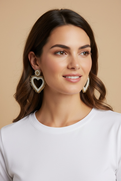 HEART CRYSTAL EARRINGS