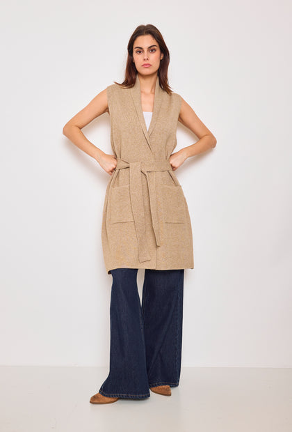 MINIMAL GILET WITH BELT