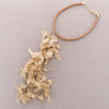 BEIGE FLOWER LONG CHOKER