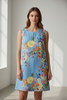 SKY MICHELANGELO FLOWERS ART DRESS