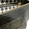 MINI. BLACK SNAKE-PRINT LEATHER BELT BAG