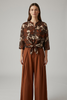 BROWN TABA FINE SHIRT WITH SILK