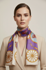 PURPLE ART SILK FOULARD