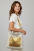 NADIA. OFF WHITE ART MULTI LEATHER BAG
