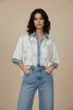 WHITE CHIC 3D SILVER DETAILS 3D SHIRT