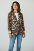 SUEDE ANIMAL PRINT BLAZER