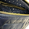 MINI. NAVY BLUE QUILTED LEATHER BELT BAG