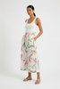 BEIGE FLORAL CULOTTE PANTS