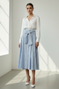 SKY BLUE CHIC ART COTTON SKIRT