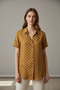 CHIC SAFRAN SHIRT WITH POLKA DOTS