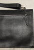 BLACK ART LEATHER MESSENGER CLUTCH SM