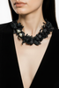 BLACK ART LEATHER NECKLACE