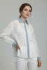 CHIC WHITE 3D FLORAL SHIRT