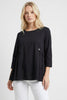 BLACK MINIMAL BLOUSE