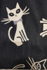 CAT LOVERS BLACK DOUBLE FACE SCARF