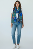 TIFFANY BLUE ART FLOWER SOFT SCARF