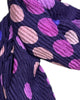 PURPLE POLKA DOT PLISSE SCARF