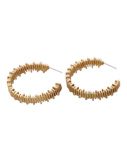 GOLD MIDI GEOMETRIC HOOPS