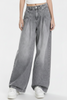 GREY WIDE FIT MINIMAL JEANS