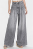 GREY WIDE FIT MINIMAL JEANS